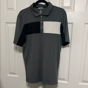 Cutter & Buck Gray, Black, and White Men's Polo